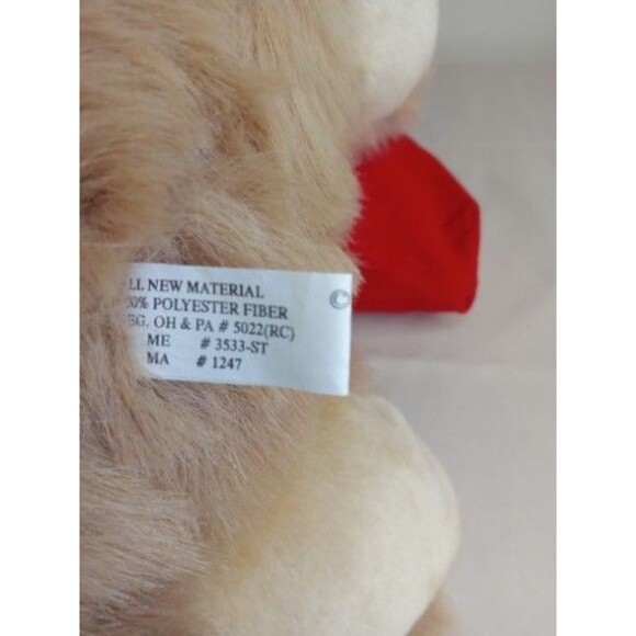 VINTAGE GOFFA CHRISMAS TEDDY BEAR   14" INC PLUSH STUFFED ANIMAL TOY - Picture 5 of 6